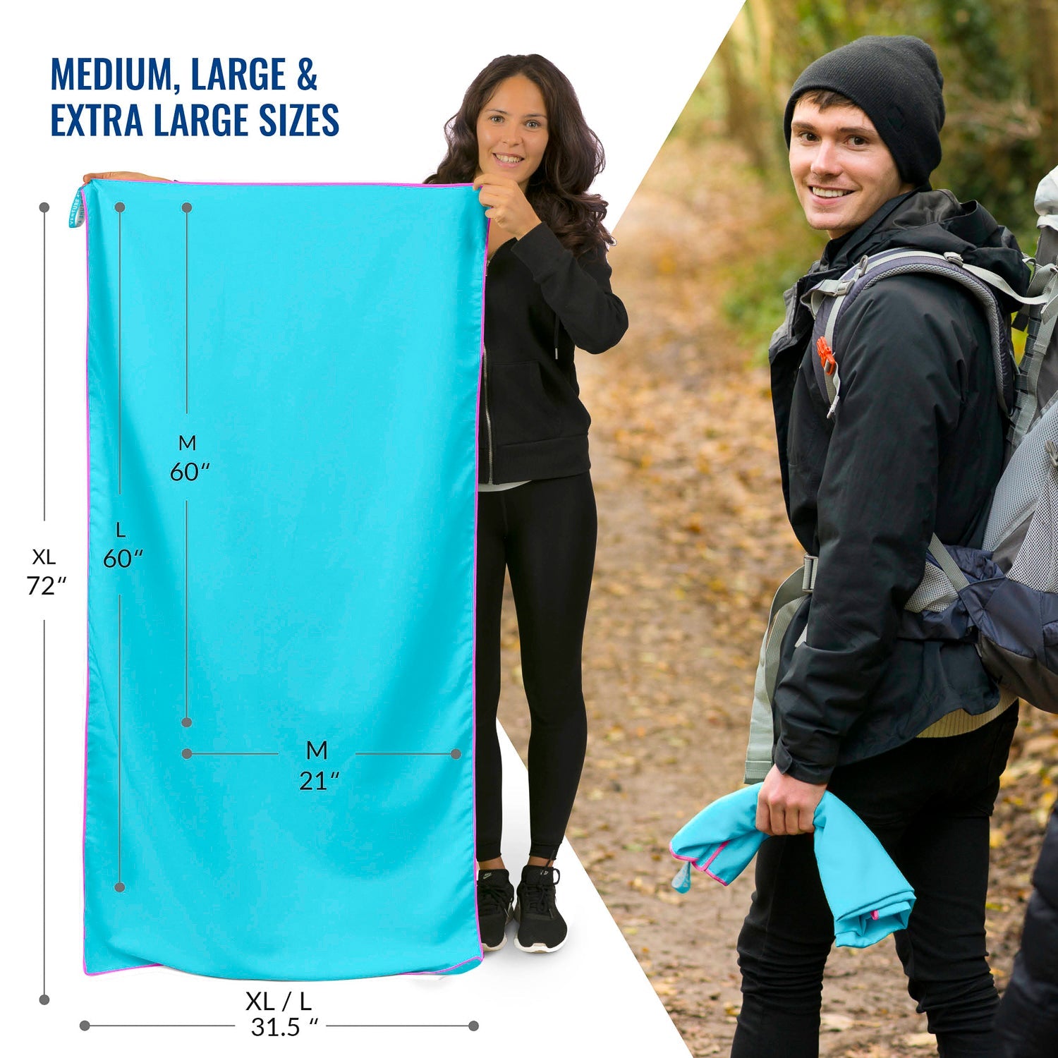 Quick-Dry Microfiber Gym & Travel Towel