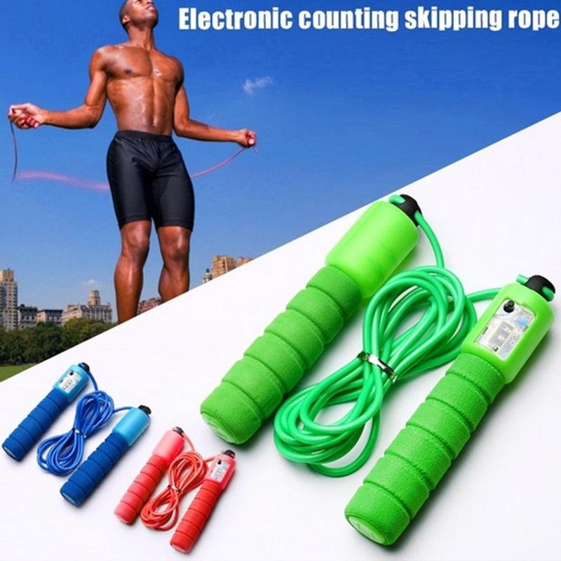 Speed Jump Rope with Counter – Adjustable Cable & Anti-Slip Handles
