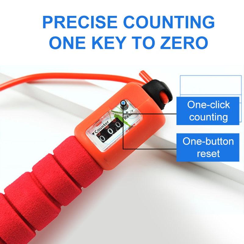 Speed Jump Rope with Counter – Adjustable Cable & Anti-Slip Handles