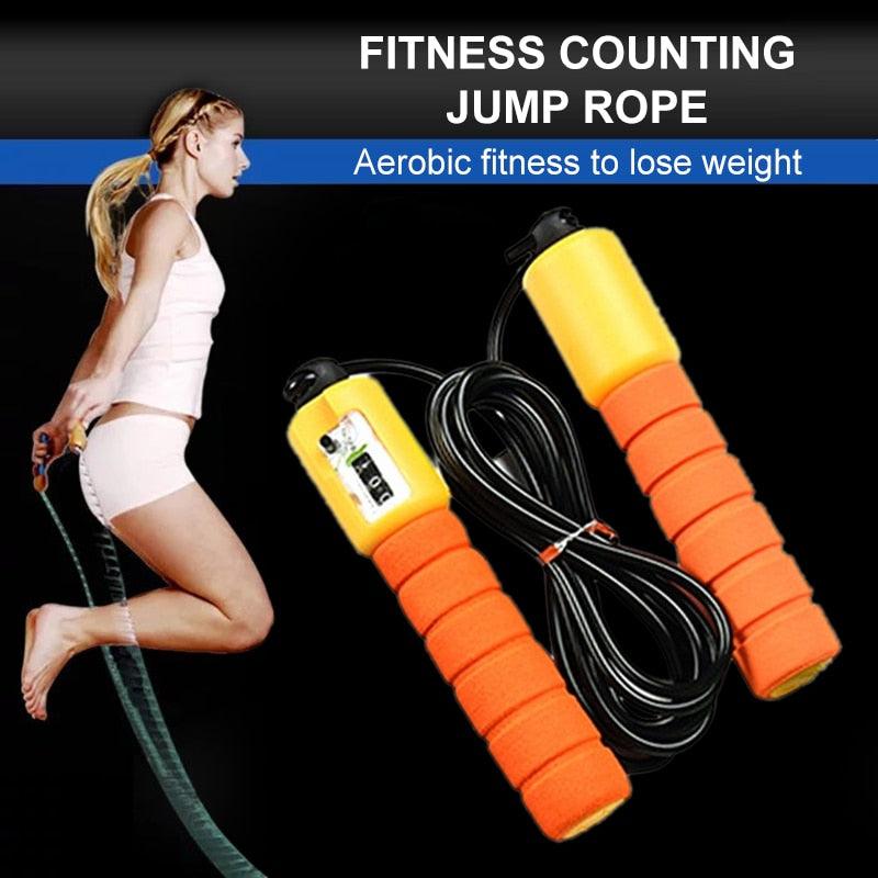 Speed Jump Rope with Counter – Adjustable Cable & Anti-Slip Handles